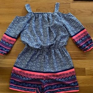 off the shoulder kids romper